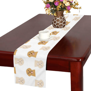 Golden Retriever Pattern Print Design 03 Table Runner