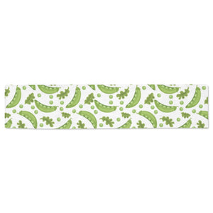 Green Peas Pattern Print Design 02 Table Runner