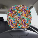 Halloween Candy Pattern Car Headrest Cover