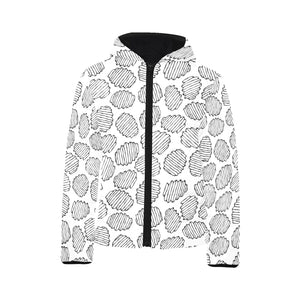 Potato Chips Pattern Print Design 03 Kids' Boys' Girls' Padded Hooded Jacket