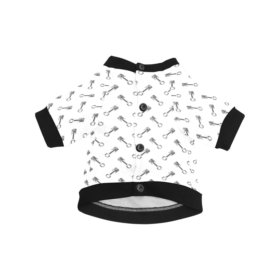 Engine Piston Pattern Print Design 02 All Over Print Pet Dog Round Neck Fuzzy Shirt