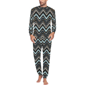 Zigzag Chevron African Afro Dashiki Adinkra Kente Men's All Over Print Pajama