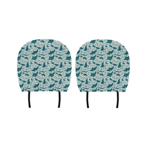 Stingray Pattern Print Design 01 Car Headrest Cover