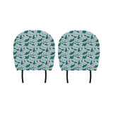 Stingray Pattern Print Design 01 Car Headrest Cover