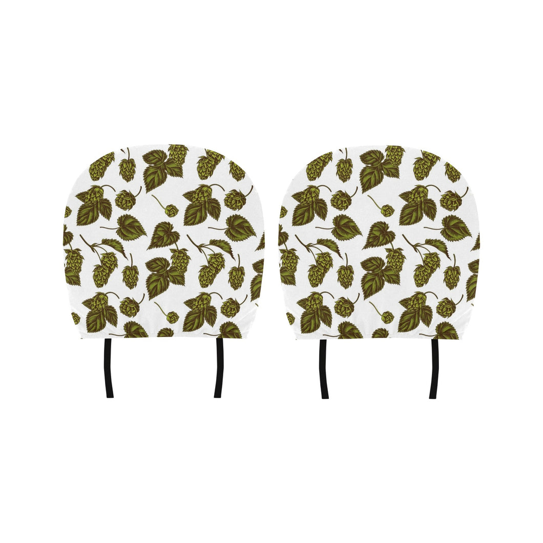 Hop Leaves Pattern Car Headrest Cover