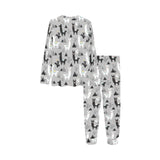 Black and White Llama Pattern Kids' Boys' Girls' All Over Print Pajama Set