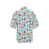 Teddy Bear Pattern Print Design 03 Women's All Over Print Hawaiian Shirt