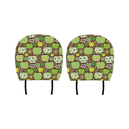 Green Apple Pattern Car Headrest Cover