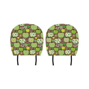 Green Apple Pattern Car Headrest Cover