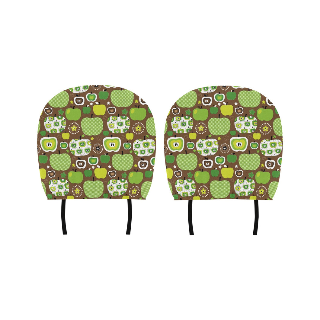 Green Apple Pattern Car Headrest Cover