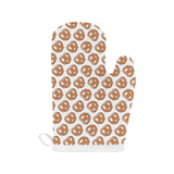 Pretzels Pattern Print Design 05 Heat Resistant Oven Mitts