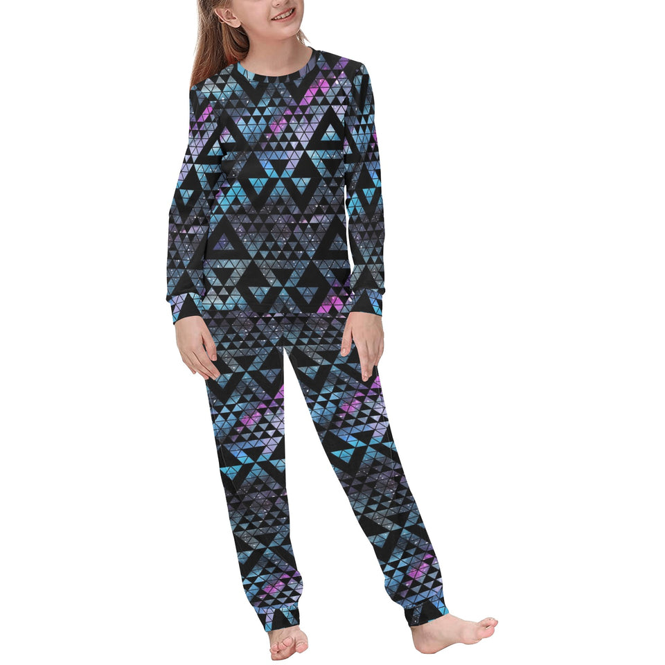 Space Galaxy Tribal Pattern Kids' Boys' Girls' All Over Print Pajama Set