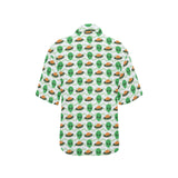 Alien Pattern Print Design 02 Women's All Over Print Hawaiian Shirt