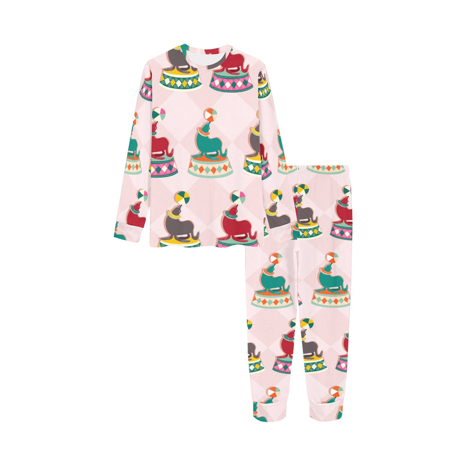 Colorful Sea Lion Pattern Kids' Boys' Girls' All Over Print Pajama Set