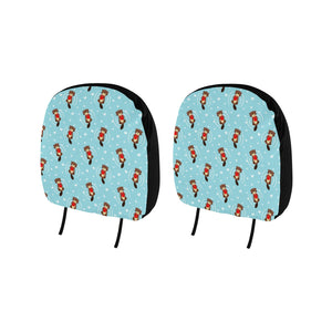 Otter Heart Pattern Car Headrest Cover