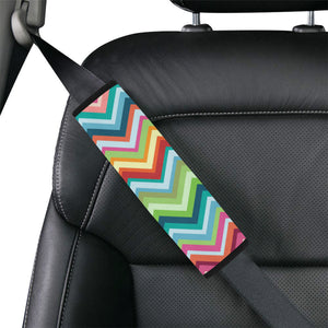 Rainbow Zigzag Chavron Pattern Car Seat Belt Cover