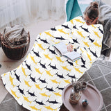 Swordfish Pattern Print Design 05 Blanket Robe with Sleeves