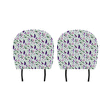 Eggplant Pattern Print Design 03 Car Headrest Cover