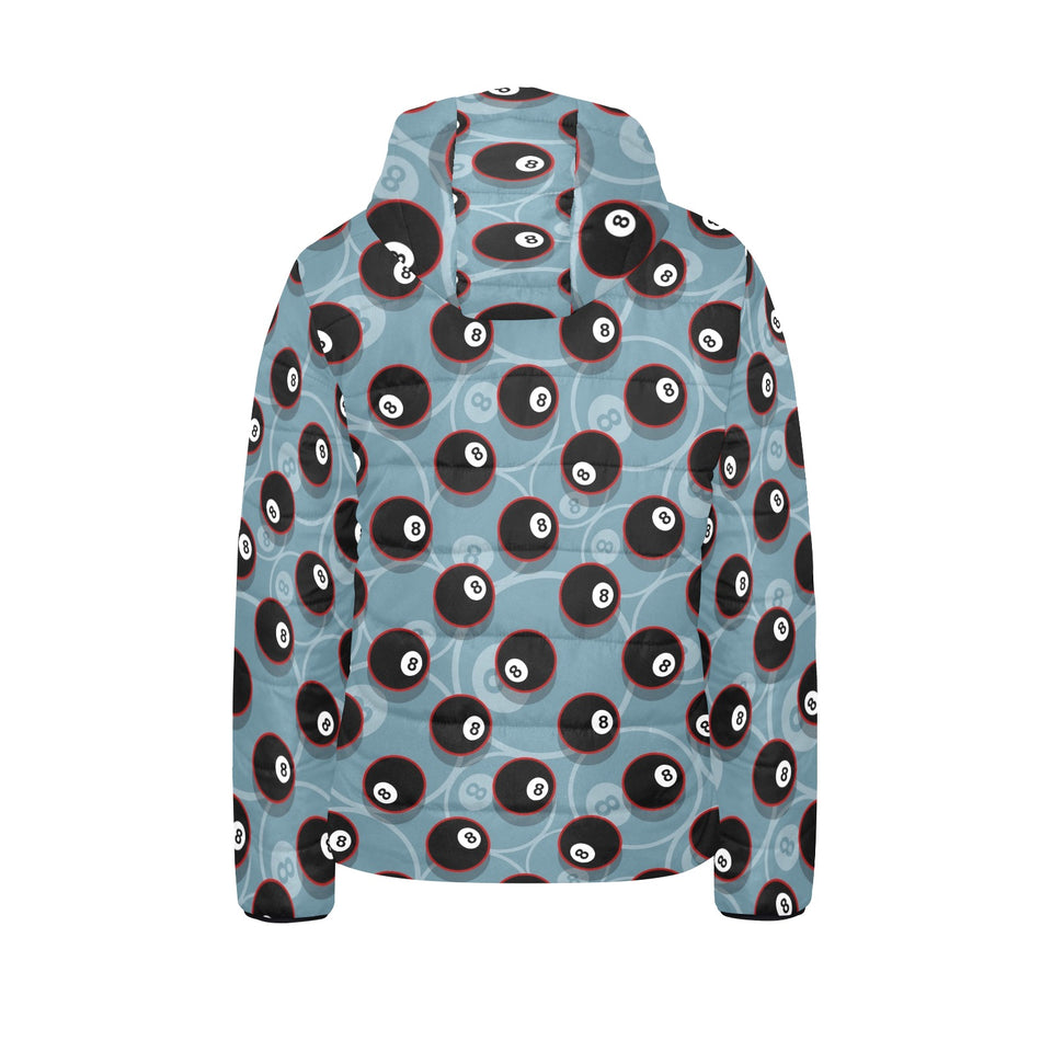 Billiard Ball Pattern Print Design 01 Kids' Boys' Girls' Padded Hooded Jacket