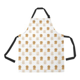 Golden Retriever Pattern Print Design 03 Adjustable Apron