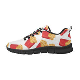 French Fries Theme Pattern Men's Sneakers Black