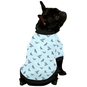 Pigeon Pattern Print Design 02 All Over Print Pet Dog Round Neck Fuzzy Shirt