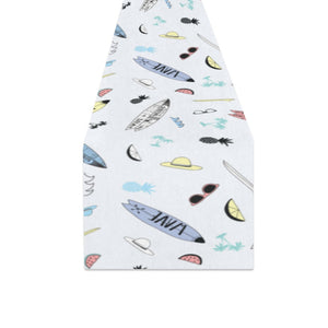 Surfboard Pattern Print Design 01 Table Runner