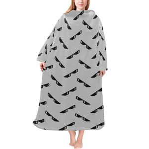 Sun Glasses Pattern Print Design 05 Blanket Robe with Sleeves