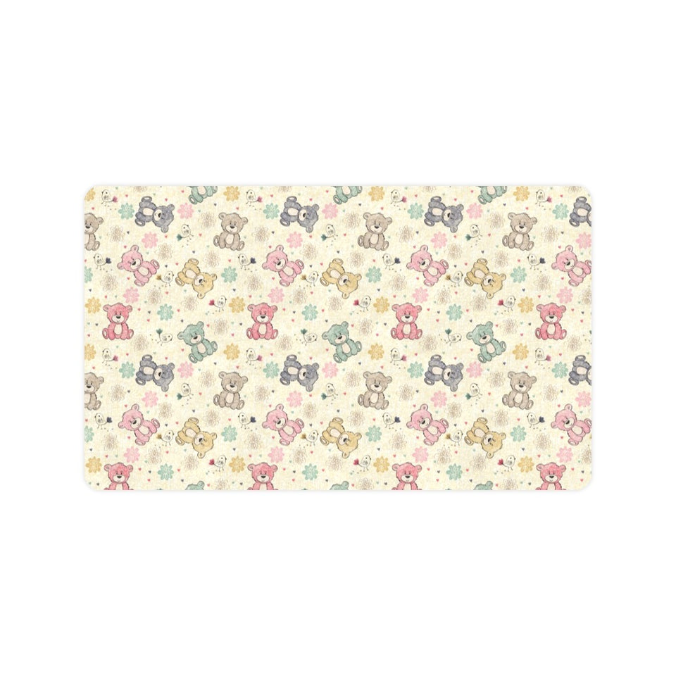 Teddy Bear Pattern Print Design 05 Doormat