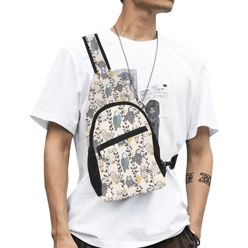 Owl Pattern Background All Over Print Chest Bag