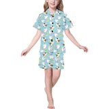 Guinea Pig Pattern Print Design 03 Kids' Boys' Girls' V-Neck Short Pajama Set