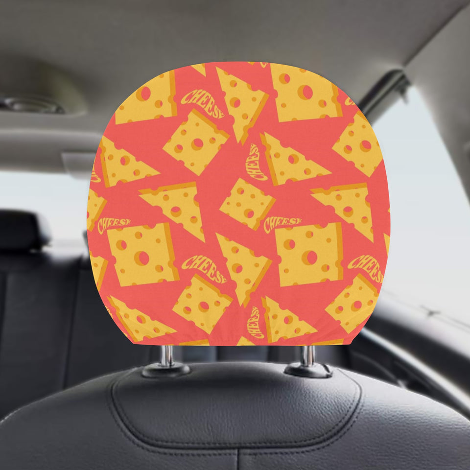 Sliced Cheese Pattern Car Headrest Cover