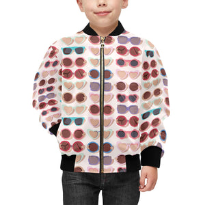 Sun Glasses Pattern Print Design 04 Kids' Boys' Girls' Bomber Jacket