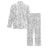 Gear Pattern Print Design 03 Men's Long Pajama Set