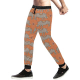 Rhino Pattern Theme Unisex Casual Sweatpants