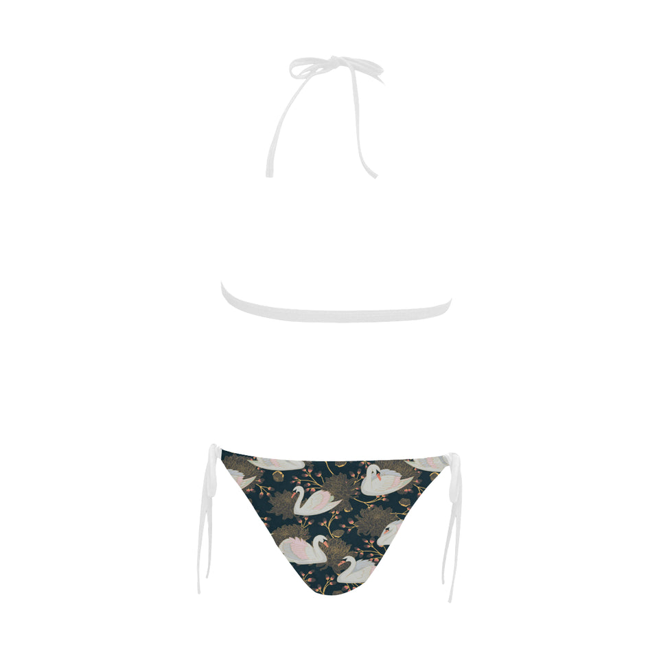 Swan Pattern Sexy Bikinis Two-Pieces Swimsuits