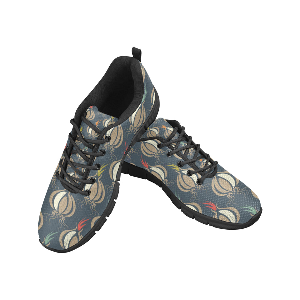 Garlic Pattern Men's Sneakers Black