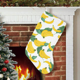 Banana and Leaf Pattern Christmas Stocking