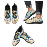 Colorful Ginkgo Leaves Pattern Men's Sneakers Black