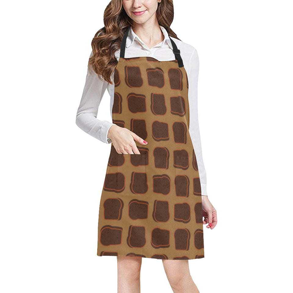 Bread Toast Pattern Print Design 04 Adjustable Apron