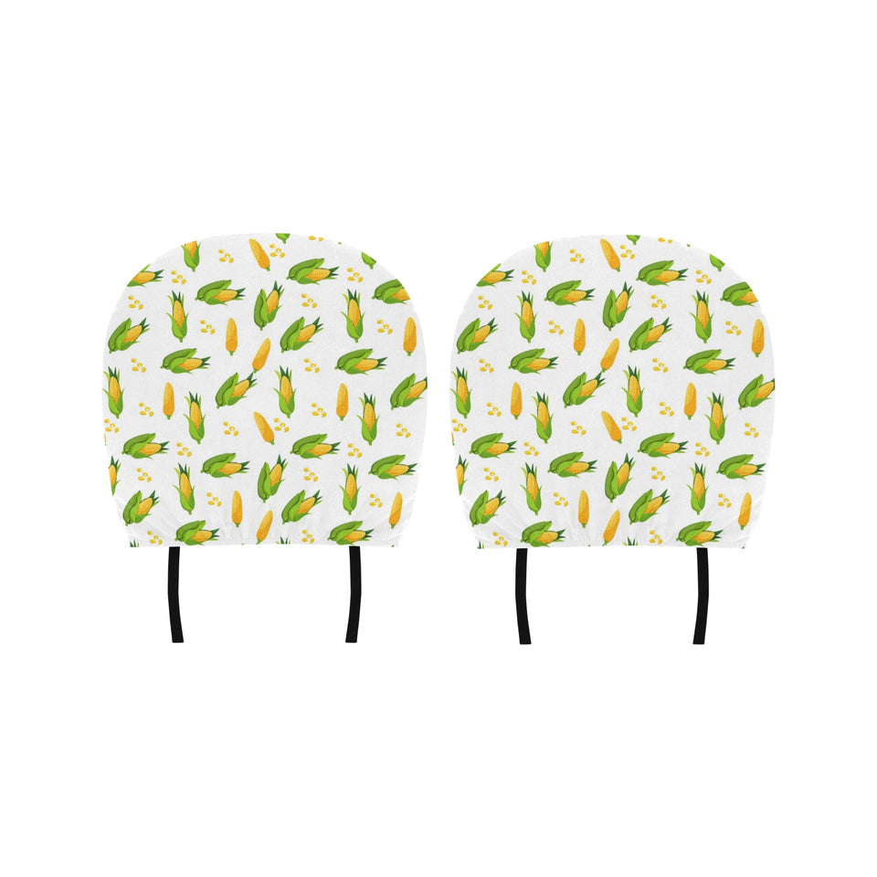 Corn Pattern Print Design 01 Car Headrest Cover