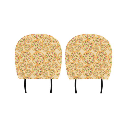 Pizza Theme Pattern Car Headrest Cover