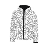 Engine Piston Pattern Print Design 01 Kids' Boys' Girls' Padded Hooded Jacket