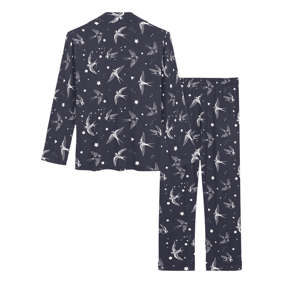 Swallow Pattern Print Design 02 Women's Long Pajama Set