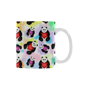 Panda Cute Heart Pattern Classical White Mug (FulFilled In US)
