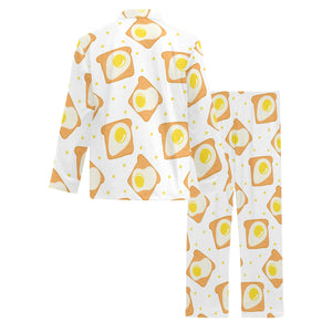 Bread Toast Pattern Print Design 02 Men's Long Pajama Set