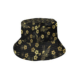 Gold Japanese Theme Pattern Unisex Bucket Hat