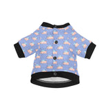 Pig Pattern Print Design 03 All Over Print Pet Dog Round Neck Fuzzy Shirt