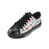 Hand Drawn Bee Pattern Kids' Boys' Girls' Low Top Canvas Shoes Black