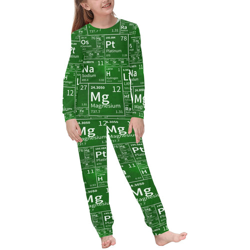 Chemistry Periodic Table Pattern Print Design 04 Kids' Boys' Girls' All Over Print Pajama Set